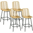 thumbnail image 2 of HOMCOM Modern Rattan Bar Stools Set of 4 for Kitchen Seating, 2 of 9