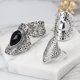 thumbnail image 3 of Juego de 4 anillos apilables vintage bohemians Xihbxyly para mujer, 3 of 7