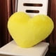 thumbnail image 1 of Zhuge Almohada decorativa con forma de corazón y relleno de piel sintética de conejo suave para niños, niñas, amigos y San Valentín (40,6 x 50,8 cm), color amarillo, 1 of 2