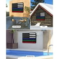 thumbnail image 4 of 4th of July Outdoor TV Cover 40 to 43 Inch Weatherproof, Blue Green Red Line American Flag 600D Oxford TV Covers with Waterproof Zipper, Outside Flat TV Screen Protector Size 40"W x 25"H x 4.5"D, 4 of 7