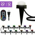 thumbnail image 1 of Enbrighten 41367 (22ft.), White Select & Color Changing, 12 Lifetime Seasons LED Landscape Mini Puck Lights, 22 ft, Black, 1 of 1