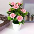 thumbnail image 4 of SPRING PARK Artificial Fake Rose Flowers with Pot for Home Garden Party Wedding Decoration, 4 of 6