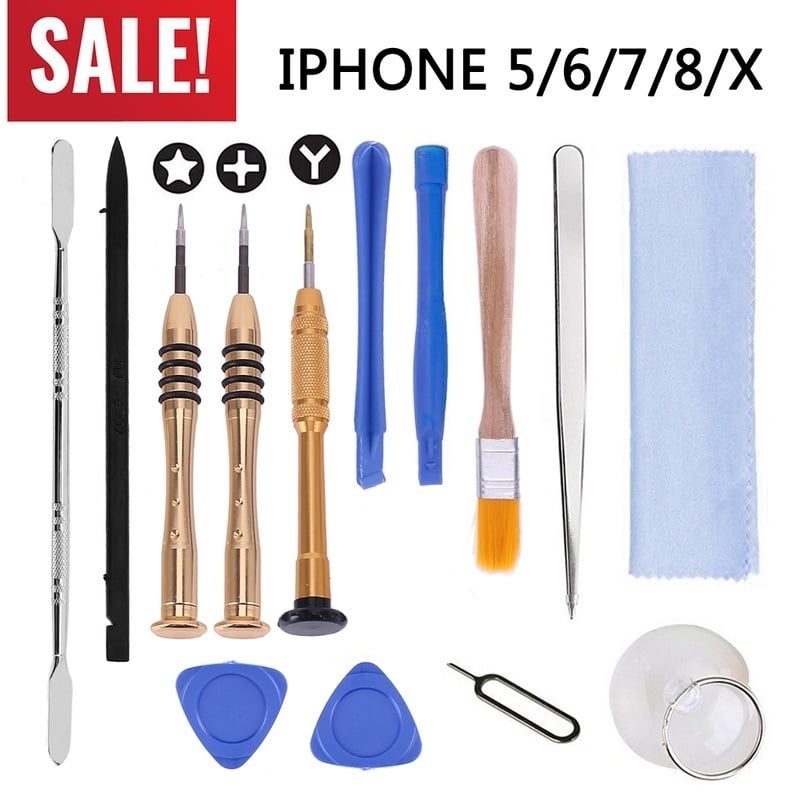 iPhone 4 & 4S Professional Cell Phone Accessory Kits Compatible with iPhone 5 & 5S & 5C Samsung Galaxy Series Professional Versatile Screwdrivers Set