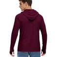 thumbnail image 5 of Fishing Shirts for Men,Long Sleeve UV Sun Hoodie,Solid Hiking Running Swim Athletic Workout Shirt, 5 of 5