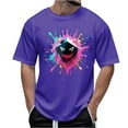 thumbnail image 1 of EGNMCR Hauts pour Hommes, Chemisiers et Chemises à Manches Courtes à Col Rond pour Hommes T-Shirt Imprimé d'Halloween pour Hommes Haut à Manches Courtes à Col Rond pour Hommes Haut pour Hommes, 1 of 4