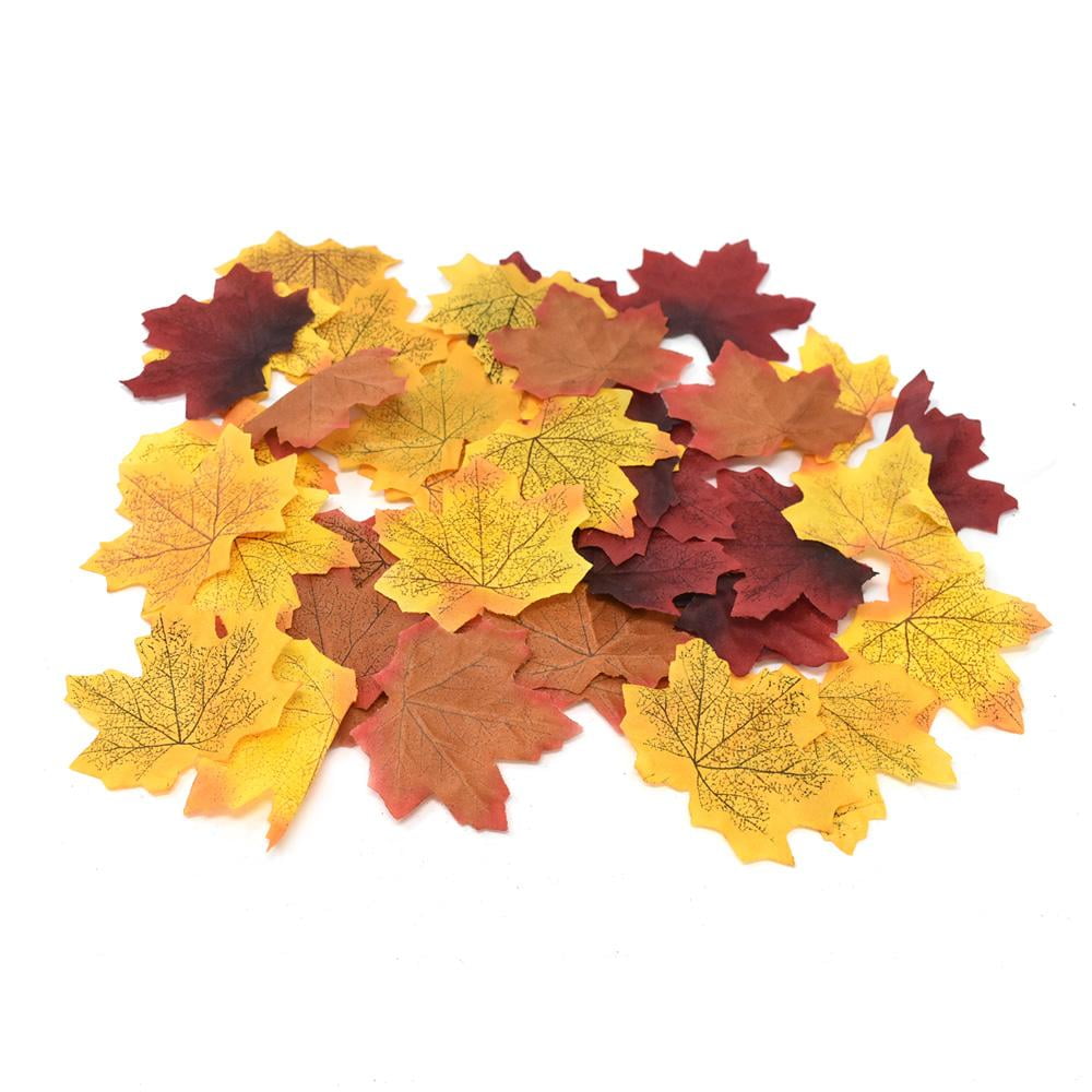 Fall Artificial Harvest Leaves, Assorted Color, 3Inch, 40Piece