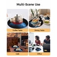 thumbnail image 2 of 15 Inch Round Placemats Set of 4, Blue Fruit Non Slip Heat Insulation PP Table Mats, Modern Minimalist Decor Black Background Washable Place Mats for Kitchen Dining Party Table Decor, 2 of 7
