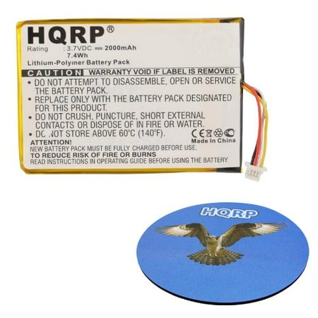 HQRP Battery for SkyGolf SkyCaddie SGX, SkyCaddie SGX-W GPS Range Finder Sky Golf Sky-Caddie SGX-GPS-0891 ENCPT505068HT GPS0320MG051 + HQRP Coaster