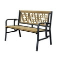 thumbnail image 2 of Asta Oriental Teak & Iron Folding Bench, Ecru, 2 of 2