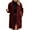 Wine-B, variant on WREESH Womens Fleece Trench Coats Notched Lapel Double Breasted Pea Coat Winter Wool Blend Overcoats Solid Business Casual Coats Blue