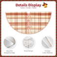 thumbnail image 5 of Halloween Christmas Tree Skirt - Minimalist plaid 30 Inches Christmas Tree Skirt for Halloween Holiday Indoor Home Christmas Tree Decorations with Three Ribbons, 5 of 7