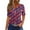 Vermilion(American Flag Stars Striped), variant on 4th Of July Womens Tops Summer Button V Neck Retro Shirts Independence Day American Flag Stars Striped Festival Short Sleeve T Shirts for Women Watermelon Red M