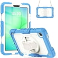 thumbnail image 1 of Funda para Samsung Galaxy Tab A11 de 8,7 pulgadas (2025) y Galaxy Tab A9 de 8,7 pulgadas (2023), resistente, a prueba de golpes, con soporte giratorio de 360° y correa de mano/bandolera, 1 of 9