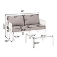 thumbnail image 6 of Outdoor Sofa Set in White and Gray / Flexible Combination for Personalized Use, 6 of 7