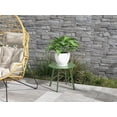 thumbnail image 2 of Evajoy Patio metal Side Table, 17.7"X18.3"(Height) Rust-Resistant Round End Table with Square Feet Décor for Bistro, Apartment, Balcony(Pea Green), 2 of 5