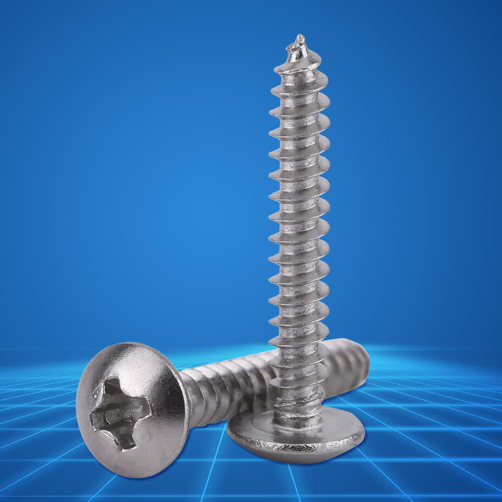 Fastener Woodworking Accessory for Industry Cross round head tapping screws SS304 Wood Screw 