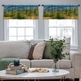 thumbnail image 4 of LALILO Kitchen Curtain Valance Beautiful Mountain Rod Pocket Window Curtain 52"x 18" Set of 2, 4 of 5