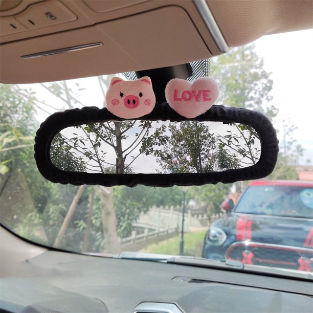 Linda Cubierta Del Espejo Retrovisor De Gato Lindo Personaje Creativo De Dibujos Animados Decoración Coche interior huangjie unisex