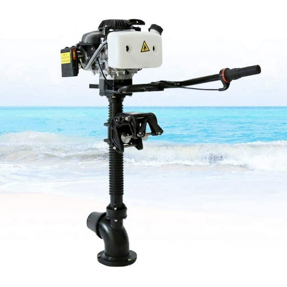 MONIPA 4 Stroke 4 Hp Marine Engine Wind Cooling with CDI Ignition Inflatable Fishing Boat Electric Outboard Motor Boat Engine, for Fishing, Aquaculture, Outdoor Adventure