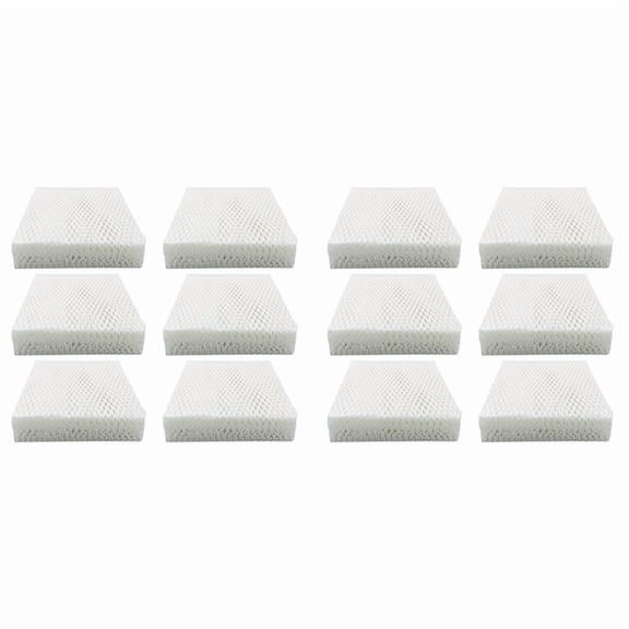 HFT600 Humidifier Wick Filter Replacement for HFT600 Compatible with HEV615 HEV620 HEV615 W, HEV620, HEV620B, 12Pack,12 x humidifier replacement filters Replacement,White
