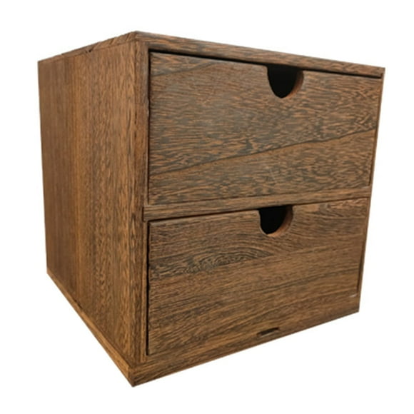 1pc Multi-purpose Drawer Box Wooden Storage Box Sundries Container (Brown)