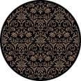 thumbnail image 2 of Concord Global 49430 5 ft. 3 in. Jewel Damask - Round, Black, 2 of 4
