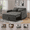 Light Grey-51.2, variant on 51.2" 3-in-1 Convertible Loveseat Sleeper: Pull-Out Futon Sofa Bed with Adjustable Backrest & Side Pocket for Living Room, Office, Apartment - Dark Grey