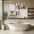 thumbnail image 4 of Aingg 4pcs Highland Cow Wall Art Picture, Funny Cow Bathroom Bathtub Picture Print, Whimsical Toilet Animal Wall Decor Poster, Unframed, 4 of 6
