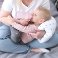 thumbnail image 5 of Hidetex Breastfeeding Pillows Cotton Nursing Arm Pillow Skin-Friendly Feeding Pillow Mini Arm Pillow for Breastfeeding Washable Nursing Pillow for Bottle Feeding(Grey Stars with White Background), 5 of 6