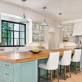 thumbnail image 2 of Claxy 9" Gold Pendant Light with Aqua Blue Cone Metal Shade, 2 of 7