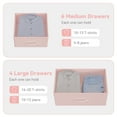 thumbnail image 3 of Jojoka 10-Drawer Dresser Chest of Drawers for Bedroom, Fabric Storage Organizer With Wood Top, Side Pockets & Hooks Cabinet for Living Room, Entryway, Hallway, Closet, Girl Pink, 3 of 7