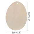 thumbnail image 3 of Holloyiver 10 Pieces Easter Wooden Embellishments, Unfinished Wood Egg Hanging Ornaments with Twines for Easter Party Decorations Supplies, 3 of 6