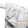 thumbnail image 4 of White Daisy Blossom Swag Curtains for Kitchen/Bedroom/Living Room, Spring Graden Floral Butterflies Scalloped Curtains 63 Inch Long, Window Swag Topper Curtains Valances 2 Panels Set 36"x63", 4 of 8