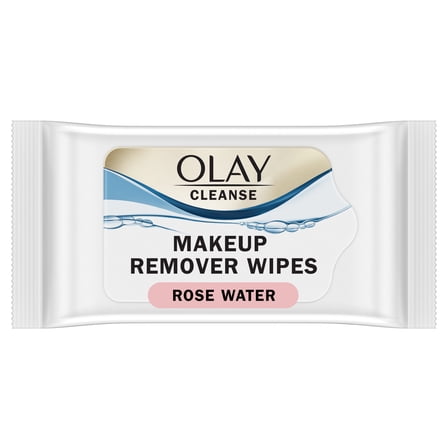 Olay Cleanse Makeup Remover Wipes Rose Water, 25 count