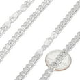 thumbnail image 2 of 6.5mm .925 Sterling Silver Diamond-Cut Flat Cuban Link Curb Chain Necklace, 26 inches, 2 of 6