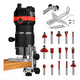 thumbnail image 1 of Enrutador Madera Recortadora Rebajadora 800w 15 Brocas negro, 1 of 5