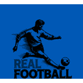 thumbnail image 2 of "Real Football" Sports Back to School Adult Royal Blue Crew Neck Short Sleeve Tee-Medium, 2 of 4