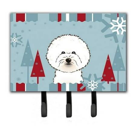 

Winter Holiday Bichon Frise Leash & Key Holder