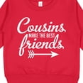 thumbnail image 3 of Inktastic Cousins Make the Best Friends with Arrow Toddler Sweatshirt, 3 of 4