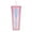 Pink, variant on Smoothie Cup with Straw and Lid, Duslogis 24oz Iced Coffee Cup Studded Cup Tumbler Plastic Double-Walled Travel Cup for Iced Coffee Cold Drinks Water Slush, Pink
