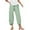 Mint Green, variant on Women's Casual Elastic Waist Solid Color Loose Fit Trousers with Pockets for Everyday Comfort
