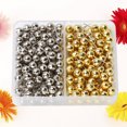 thumbnail image 1 of WEUVEB 200pcs Pin Board Tacks Gold Plastic with Whiteboard Use for General Users for Fan Gear, 1 of 5