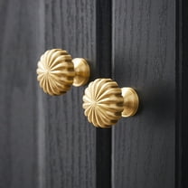WRISTBIQUE Gold Kitchen Cabinet Knobs Pull Handles Brass Golden 1Pcs