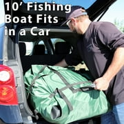 Sea Eagle StealthStalker STS10 Frameless Inflatable 101 Green Fishing Boat for 1-2 People, Lightweight, Transportable, Stowable- for Rivers, Lakes, Bays- Pro Solo Package