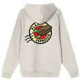 thumbnail image 2 of Futurama Planet Espresso Logo Long Sleeve Adult Sand Hooded Sweatshirt-Large, 2 of 5