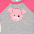 thumbnail image 4 of Inktastic Cute Pig, Little Pig, Pig Head, Pink Pig Boys or Girls Baby Bodysuit, 4 of 5