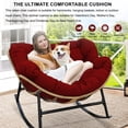 thumbnail image 2 of Cushions for Hanging Egg Chair, Thicken Outdoor rocking chair cushions, Garden Hanging Basket Chair Seat, Papasan Chair Cushion（Red）, 2 of 7