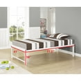 thumbnail image 3 of K&B White Metal Twin Size Platform Bed Frame, 3 of 3