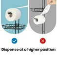 thumbnail image 7 of TreeLen Toilet Paper Roll Holder Stand Bathroom Tissue Holders Free Standing with Middle Shelf Storage-Black, 7 of 7