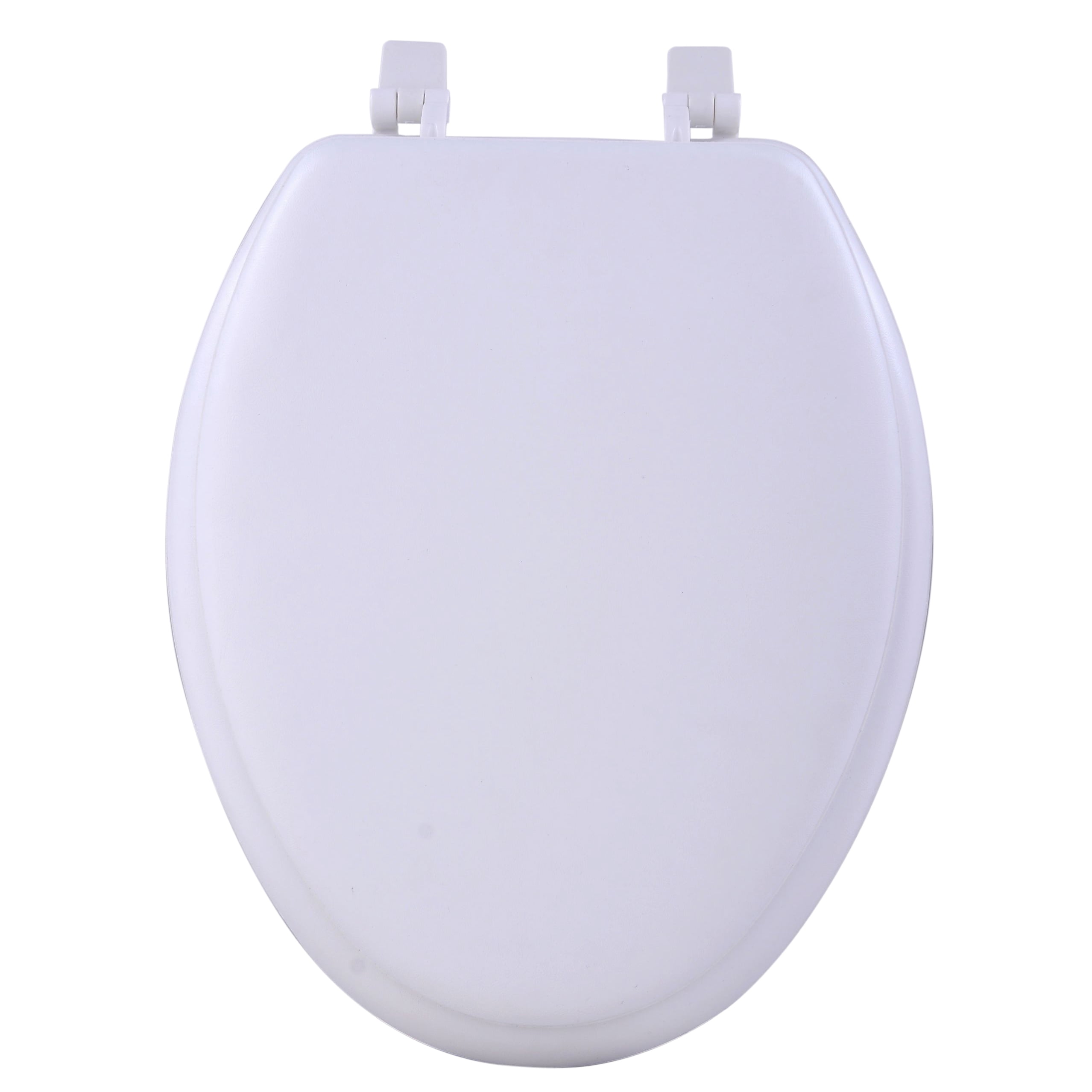 Elongated Wood Toilet Seat, White - 19 Inch - Fits All Elongated Size Fixtures - Easy to Install Fantasia by Achim Home Decor